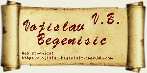 Vojislav Begenišić vizit kartica